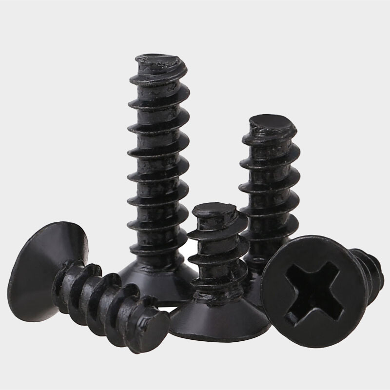 。M2.6M3M4M5 黑色304不锈钢十字平头沉头平尾自攻螺丝钉*6*8*16*