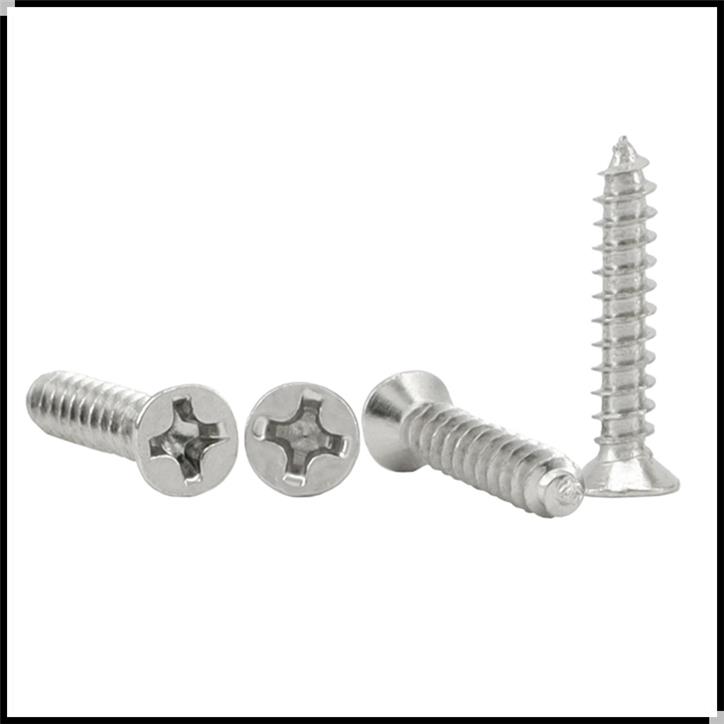 加硬镀镍KA1.9*8十字槽沉头自攻螺钉ST1.9*8平头自攻螺丝M1.9*8