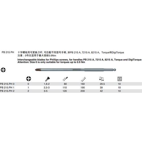 瑞士PB Swiss Tools 215.PH0 PH1 PH2 215A/8215A可换十字批杆