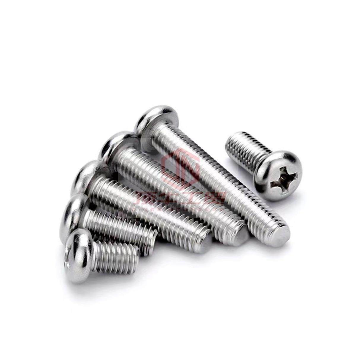 M2-M10不锈钢304盘头十字螺丝螺钉大盘头螺818蘑菇头圆头823