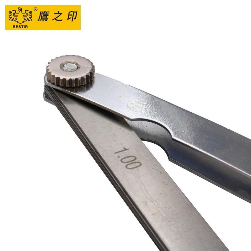 塞尺不锈钢间隙尺高精度0.02-1.0mm塞规厚薄气门间隙测量鹰之印