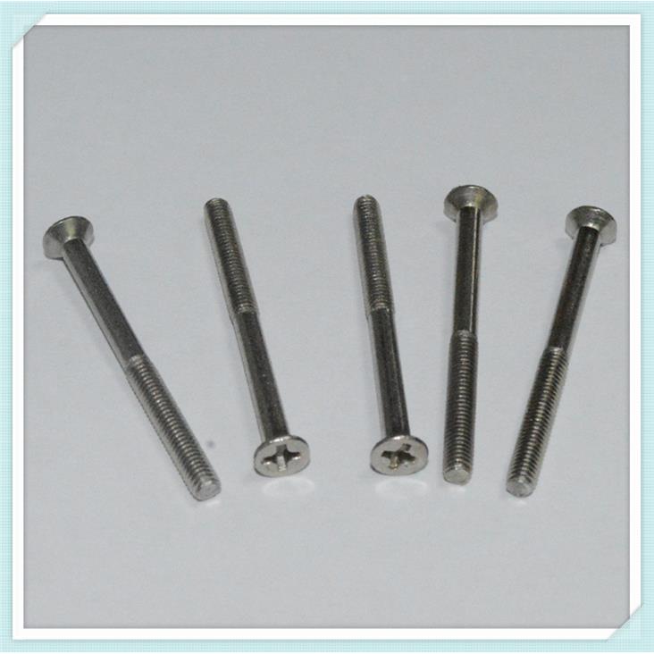 304不锈钢十字沉头半牙螺丝M3*35平头十字半牙螺钉KM3*35半扣半丝