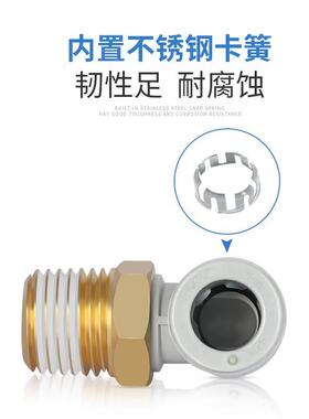 SMC原装弯头快插外螺纹气动接头KQ2L04-M5A/KQ2L06-M5A/KQ2L08-02