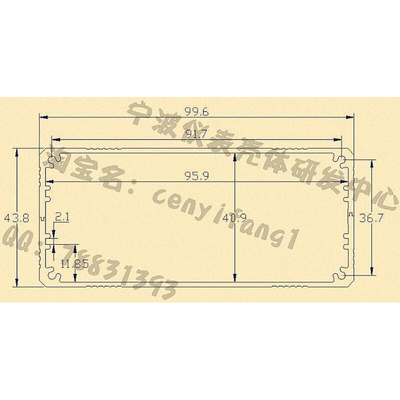 。铝合金外壳接线盒电子外壳仪表外壳铝壳 48型：100*99.6*43.8