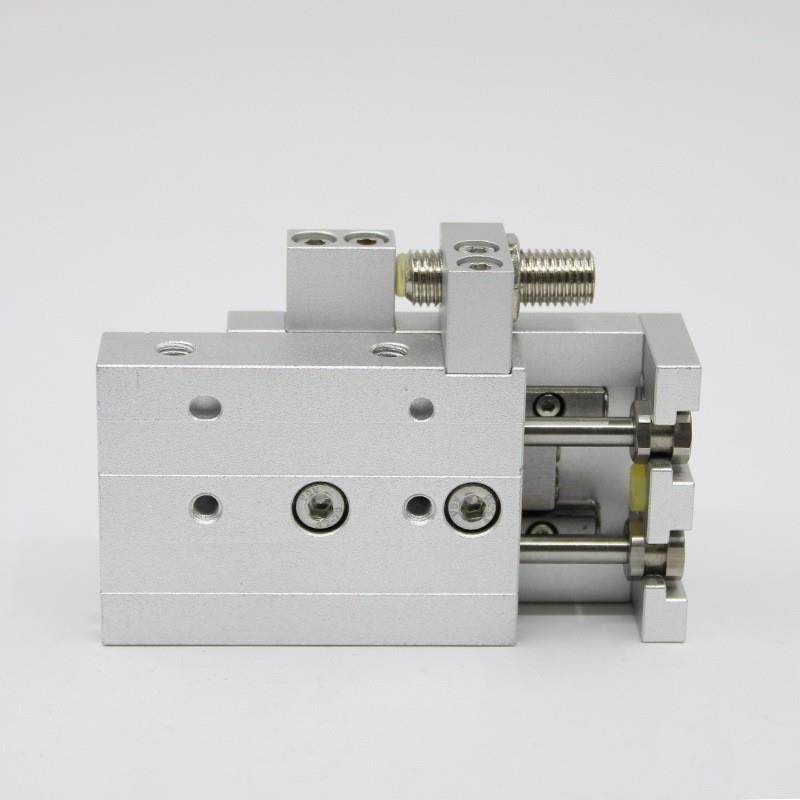 HLQ6/8/12/16/20-10X20X30系列带导轨双轴型精密滑台气缸亚德客款