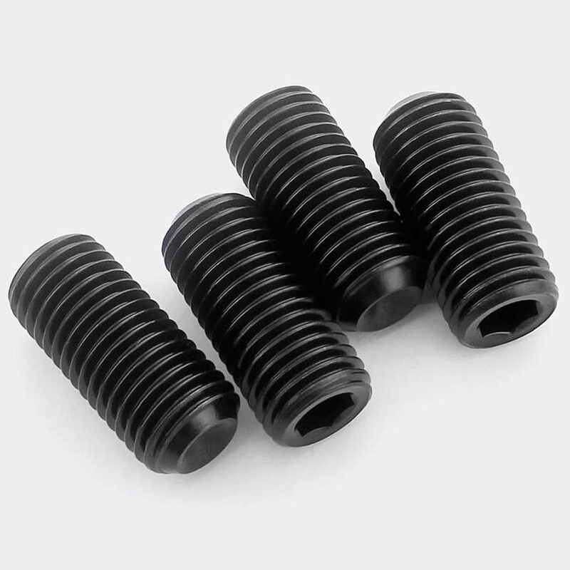 。M3M4M5黑色304不锈钢凹端内六角紧定螺丝钉无头机米顶丝*3x4x12