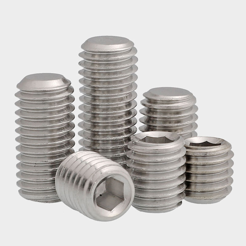 。M8M10M12M16 304不锈钢平端内六角紧定螺丝DIN913止付无头机米*