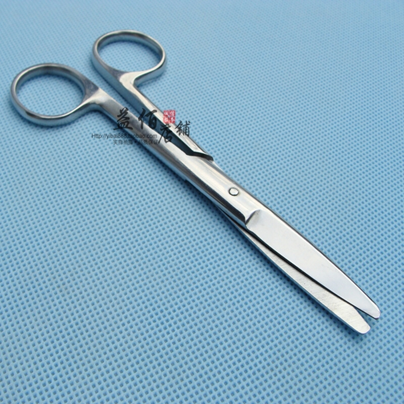 。不锈钢剪刀14cm16厘米直头弯头直尖弯尖拆线剪刀18cm组织剪实验