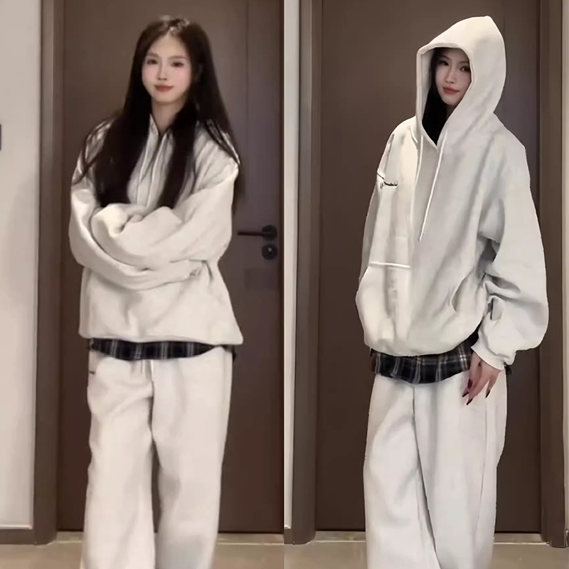 长袖两件套套装春秋季冬款一整套