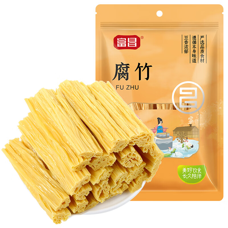 富昌 腐竹500g 手工头层黄豆制品干货腐竹素肉炒菜凉拌火锅材料