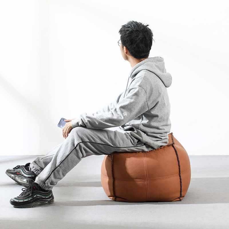 简约凳子创意家用懒人坐墩轻奢网红矮凳客厅小沙发脚踏卧室皮墩子