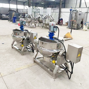 新品不锈钢蒸汽加热卤鸭蒸煮锅 可倾式煮五香鸡蛋夹层锅 现货出售