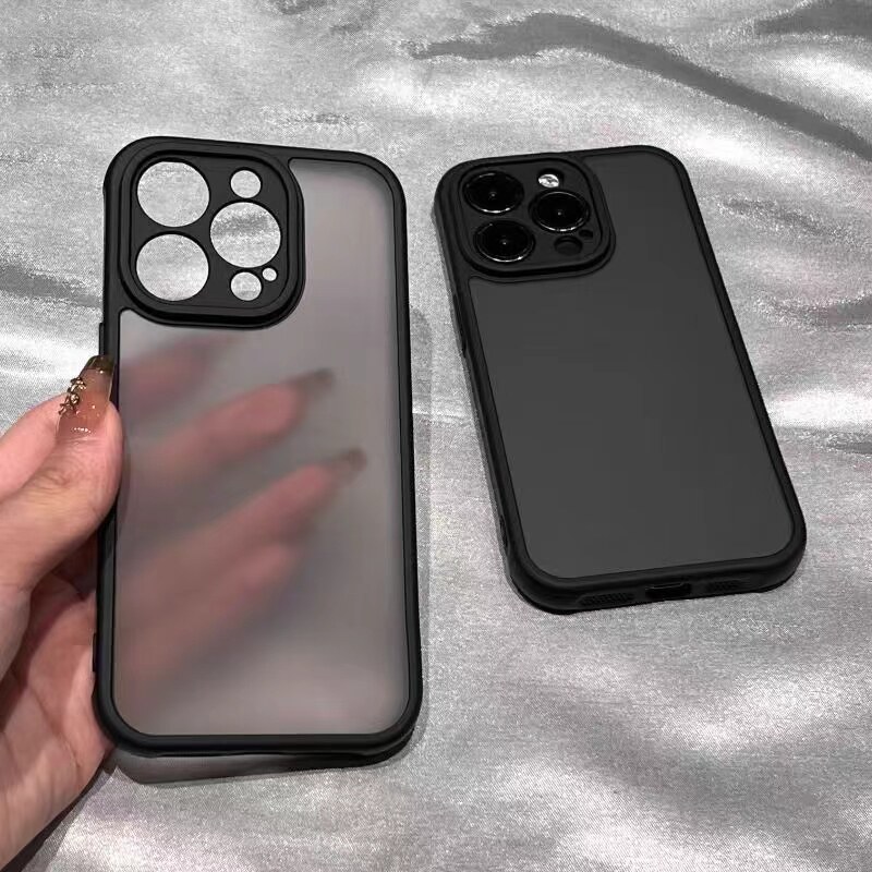 【精孔镜头】肤感磨砂手机壳适用iPhone17苹果16ProMax防摔壳13/14/15plus透明12保护壳11简约手机套