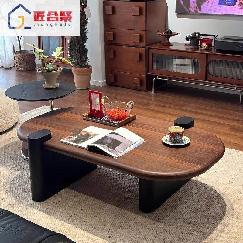 拉车套罩中古风茶几组合胡桃色家用实木茶几轻奢客厅小户型民宿原,电子元器件市场,LED反光杯,淘宝优惠券,粉丝福利购,淘宝优惠卷