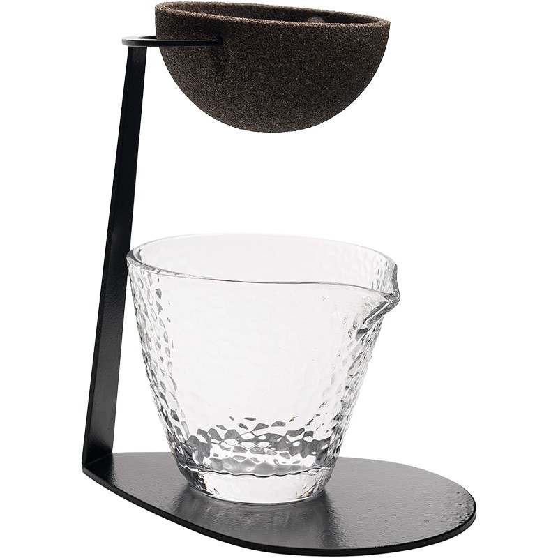 陶迷无孔茶漏公道k杯氧化铝矿石陶瓷茶滤托架过滤器耐高温玻璃公