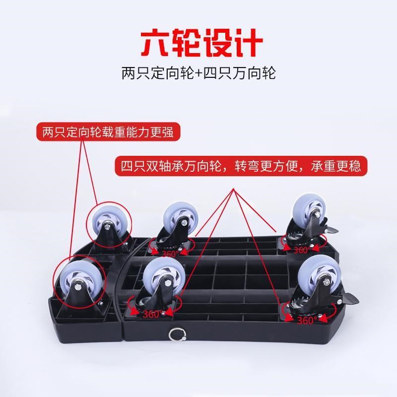 折叠小拖车搬运手推车平板车拉货手拉车家用Q便携行李车静音拉杆