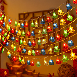 新年红灯笼福字彩灯闪灯串灯满天星春节装饰挂件家用过年装饰灯