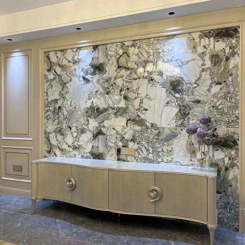 美式轻奢实木电视柜靠墙整装落地柜现代简约影视柜家用客厅装饰柜