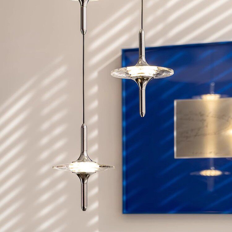 水晶楼梯吊灯现代简约感轻奢过道走廊楼梯间星雨餐厅卧室床头吊灯