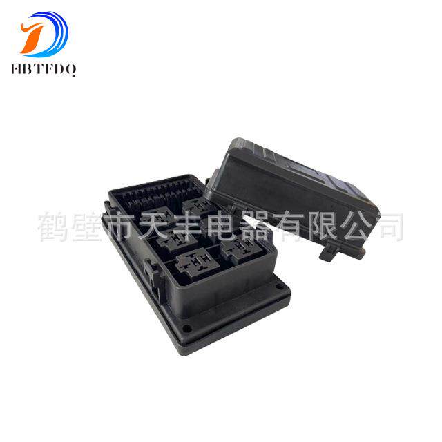 汽车插片防水型6路微型平板式多路汽车保险丝盒改装车保险片座