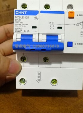 正泰昆仑款DZ158LE-100 NXBLE-125 100A 80A T2P漏电断路器开关
