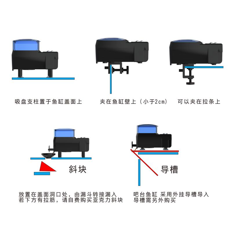 自动定时喂鱼器精准热带鱼金鱼罗汉神仙自动喂食器V海缸水族箱草