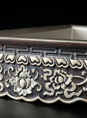 藏式果盘木质果盘实木创q意托盘水果吉祥容量八供坚果盘干果盘合