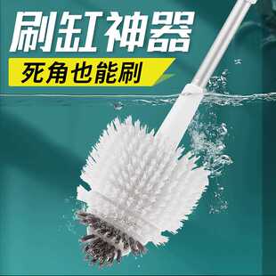 推荐鱼缸刷清洁擦玻璃q神器u清洗无死角内壁清理工具刮藻刀刷子长