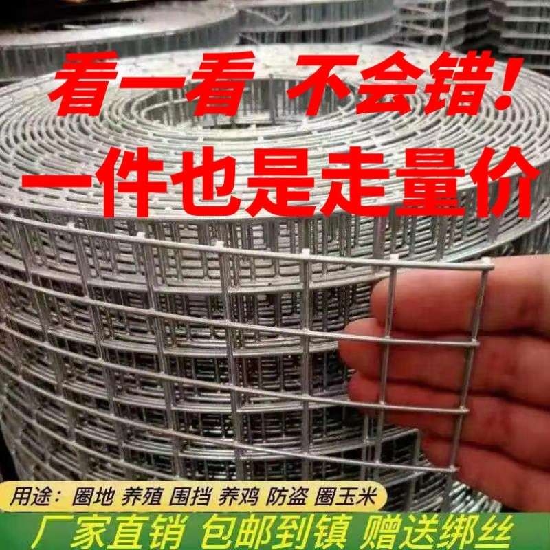 防锈镀锌钢丝网铁丝网鸡鸭鹅牛羊兔养G殖防鼠蛇圈地果园围栏防裂