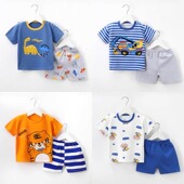 套装 童装 纯棉夏季 宝宝夏装 儿童短袖 服装 新款 T恤衣服男童宝宝短裤