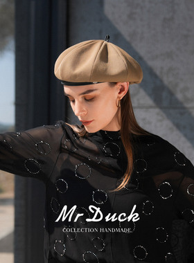 mrduck皇冠 高定英国Bower Roebuck新年聚会高智感穿搭贝雷帽女春