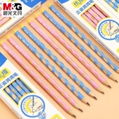 晨光优握洞洞铅笔学生考试笔写作业三角杆木头铅笔美术素描绘画笔