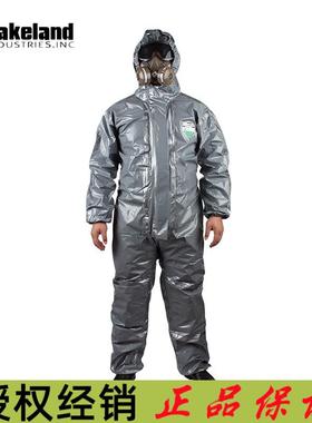 雷克兰CT3S428凯麦斯3防化服带帽连体衣灰色防护服防化学品耐酸碱