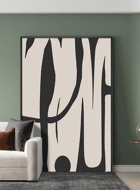 定格现代简约黑色纹理装饰画抽象客厅沙发背景墙挂画竖版玄关画