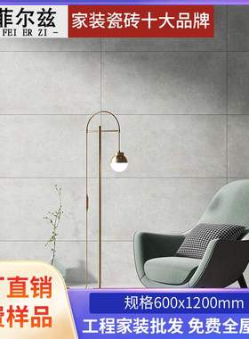 瓷砖地砖客厅微水泥柔光地板砖600x1200现代简约灰色哑光室内墙砖