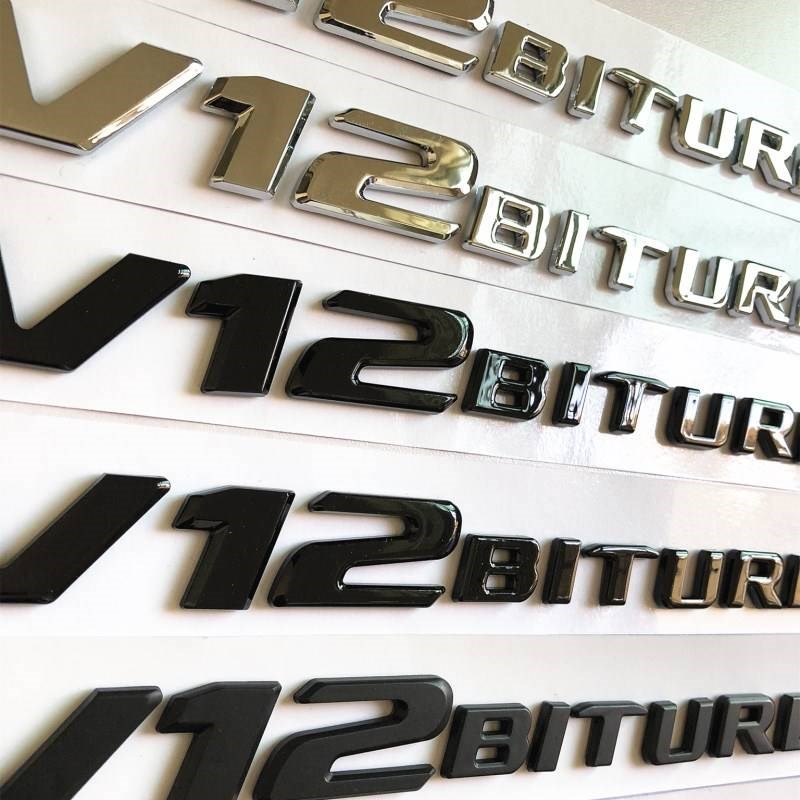 适用于新a款V8BITURBO侧标C63 G63 S65 叶子板V12增压车标字母