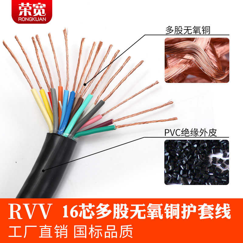 .2纯铜信号05平方芯161 57v501线护套5 ...  3rvv16 0.国标*