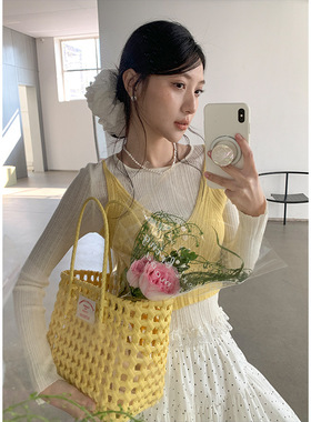 衣尔衫 甜甜糖 羊毛假两件薄款氛围感显瘦短款撞色针织衫女