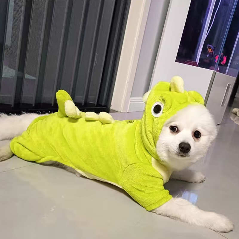 狗狗衣服秋冬款可爱小恐龙四脚变身装猫咪小型犬保暖加厚宠物绒衣