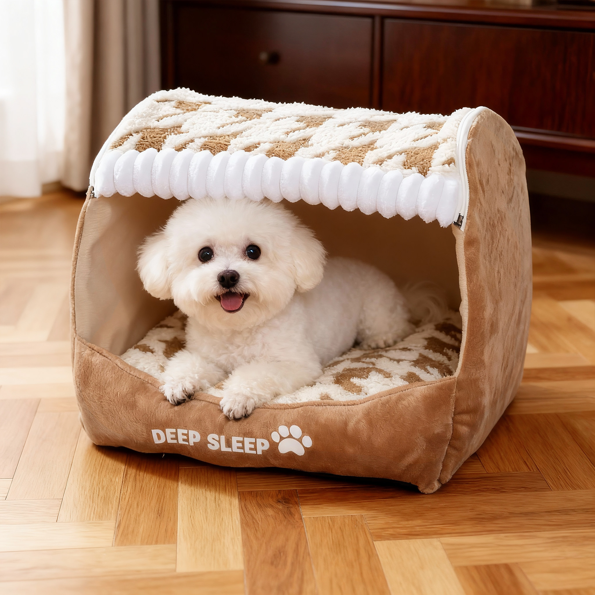 冬季狗窝猫窝保暖防寒可拆洗半封闭式狗床中小型犬睡眠窝四季通用,宠物/宠物食品及用品,狗窝/屋/帐篷/沙发,淘宝优惠券,粉丝福利购,淘宝优惠卷