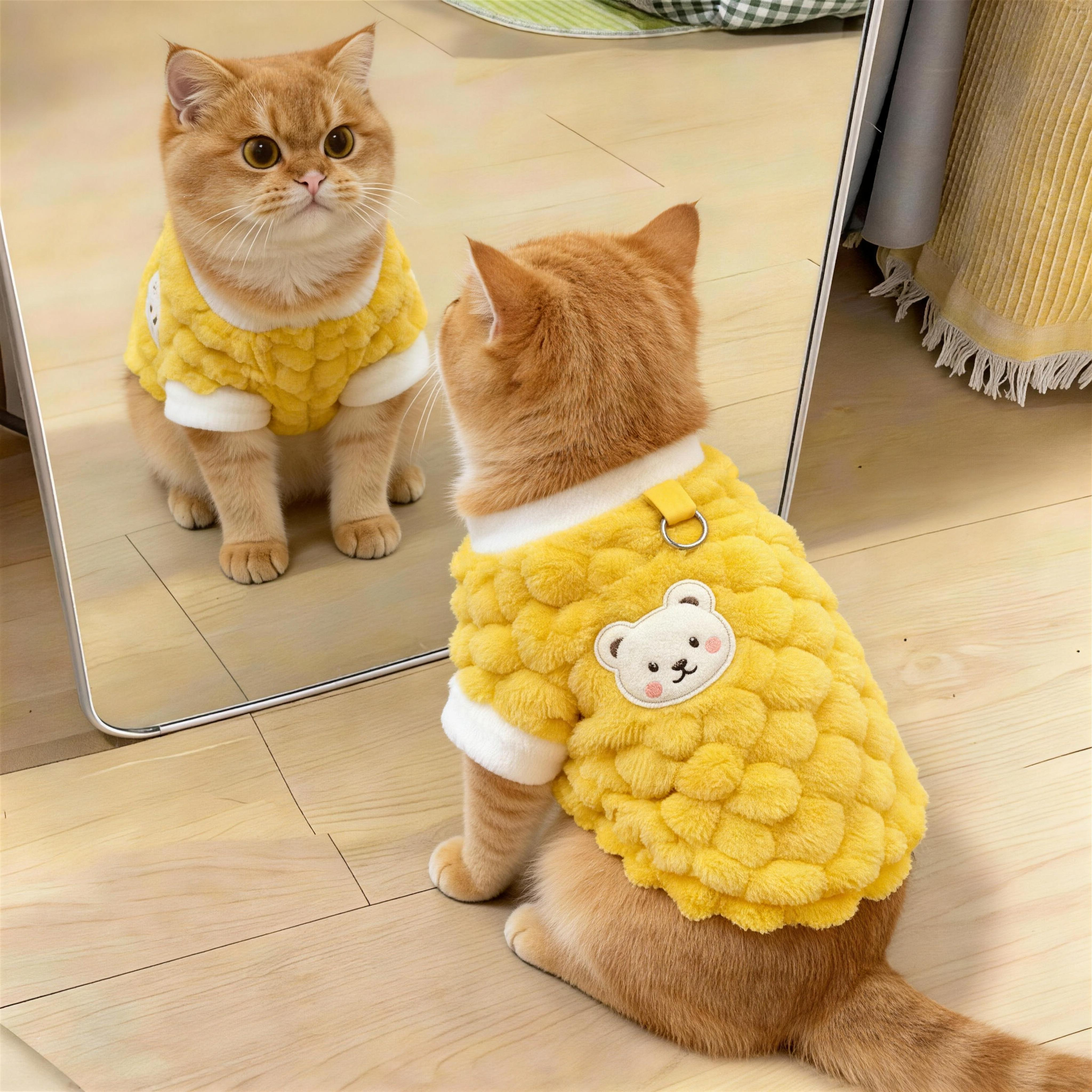 猫咪衣服秋冬保暖毛绒牵引马甲德文布偶金渐层宠物狗狗防掉毛背心,宠物/宠物食品及用品,猫宠物服装/雨衣（新）,淘宝优惠券,粉丝福利购,淘宝优惠卷