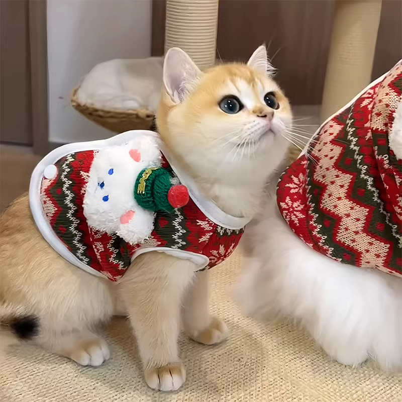 猫咪衣服秋冬款新年喜庆防掉保暖