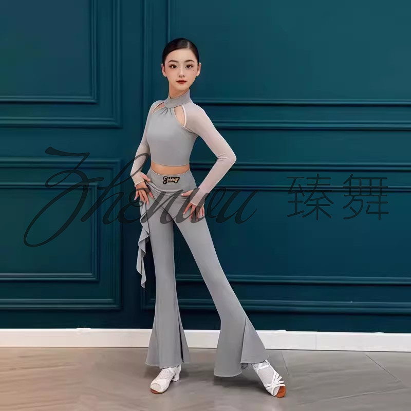 秋季拉丁女童长袖上衣阔腿长裤