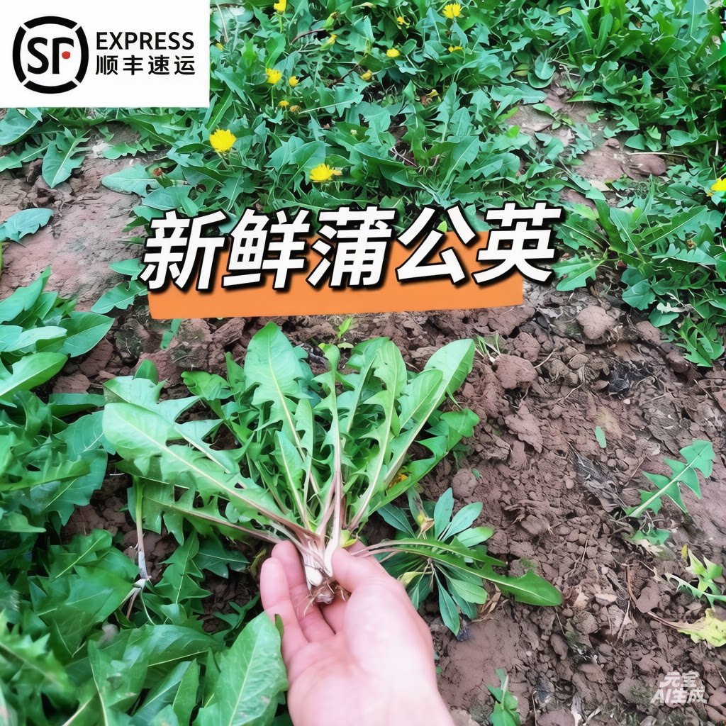 （顺丰包邮）新鲜蒲公英 婆婆丁黄花地丁野菜大棚蒲公英 时令蔬菜