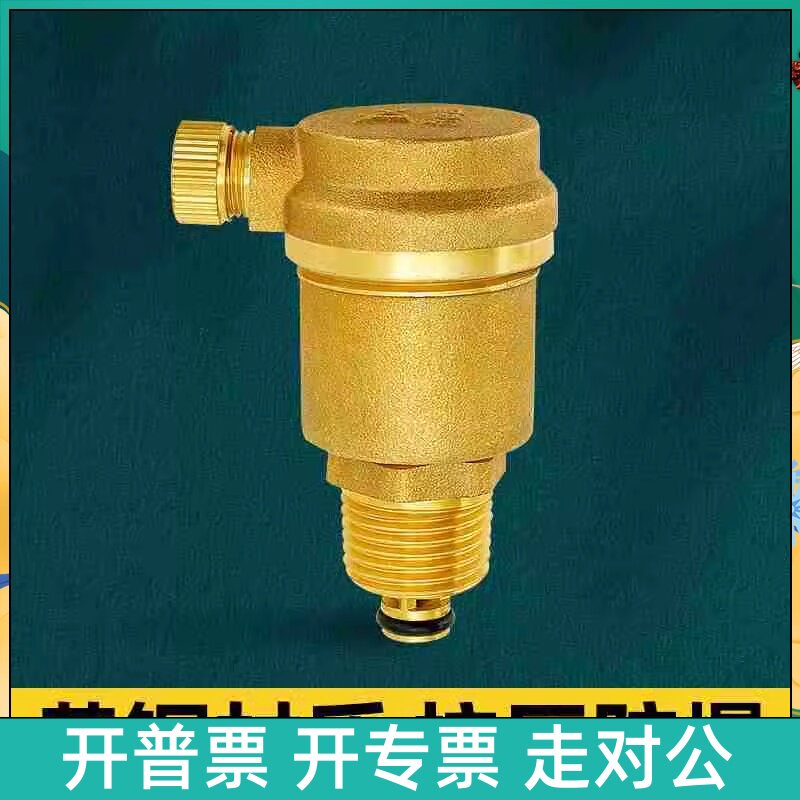 黄铜全自动排气阀家用自来水管空调暖气泄气阀放气阀3分4分6分1寸