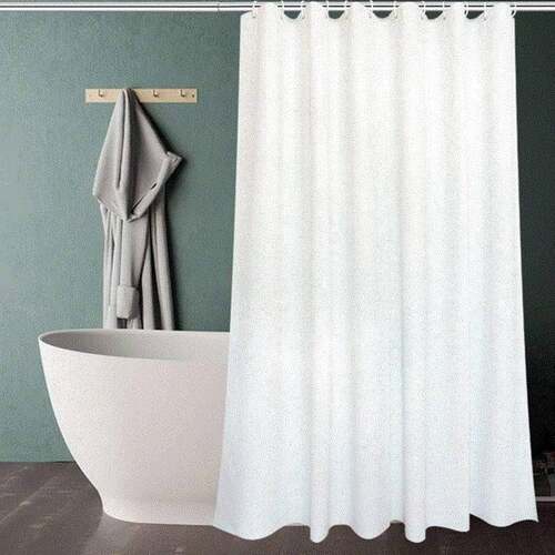 极速Pure white thienin shower curtain baKthroom pure color w
