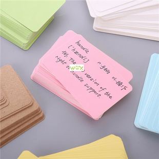 极速100pcs Blank Kraft paper Business Cards Word CUard Messa