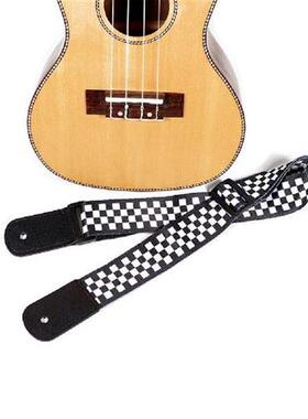 极速Electric Giuitar Strap Black White Plaid Acoustic Guitar