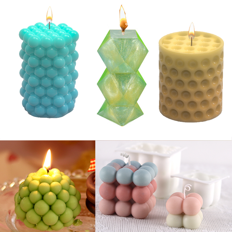 极速Non-stick jBubble Cube Candles Silicone Mold D Cube Pyra