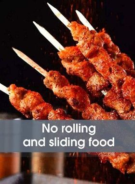 极速35cm Reusable BBQ Skewer LonCg Handle Shish Kebab Barbec